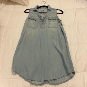 XS soft thin denim dress